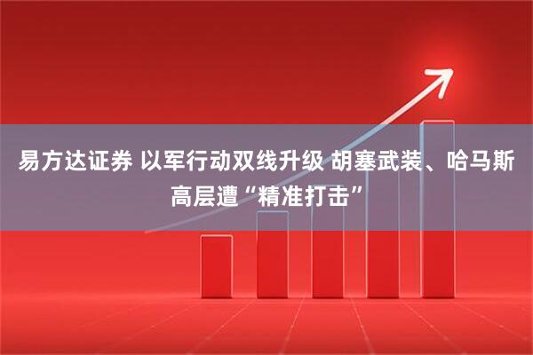 易方达证券 以军行动双线升级 胡塞武装、哈马斯高层遭“精准打击”